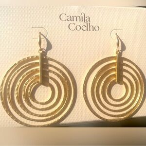 Camila Coelho Gold Geometric Earrings